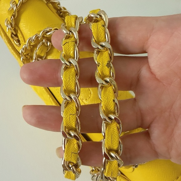 Tory Burch Fleming Small Shoulder Bag Yellow - Picture 9 of 9